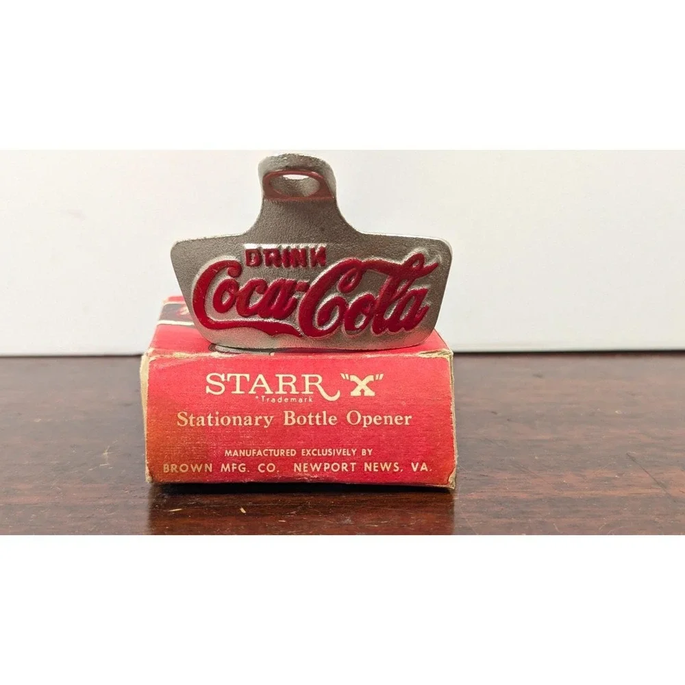 Vintage Starr X Coca-Cola Wall Mount Bottle Opener Brown Mfg Co Original Box